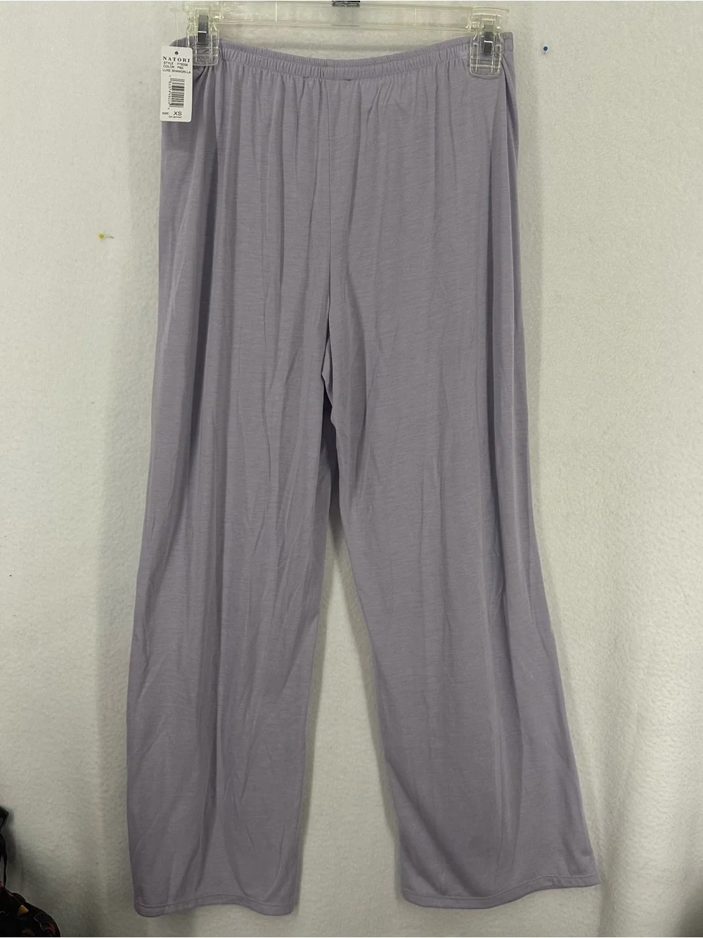 Natori Lounge‎ Pajama Pants Women XS Lavender Wide Leg Drawstring Sleepwear Soft